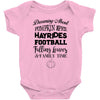 dreaming about pumpkin spice hayrides footbal falling leaves family ti Baby Bodysuit