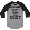 Super October Girl 3/4 Sleeve Shirt