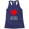 nerd shirt design  herz f&uuml;r nerds computer gaming fun big bang minecr Racerback Tank