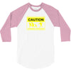 caution zombies crossing t shirt x large funny walking brains awesome 3/4 Sleeve Shirt