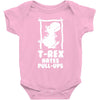 T Rex Hates Pull Ups Baby Onesie