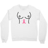 breast with pink ribbon Crewneck Sweatshirt
