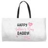 Happy Fathers Day Daddy! Baby Girl Any Name Customized Weekender Totes