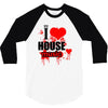 i love house music t shirt men logo3 new t shirt clothing design men 3/4 Sleeve Shirt