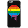 rainbow colored stripes dot running splashes iPhone 6/6s Case