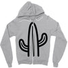 minimalistic cactus Zipper Hoodie