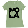 love nola new orleans american jazz blues music t shirt Ladies Fitted T-Shirt