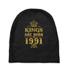 kings are born in 1991 Baby Beanies