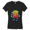 saiyan fries Women's V-Neck T-Shirt