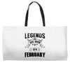 Legends Are Born In February Weekender Totes
