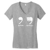 apostrophe catastrophe Women's V-Neck T-Shirt