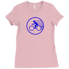 fast speed bicycle bike biking sport athlete geek gift idea tee shirt Ladies Fitted T-Shirt