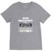 never underestimate an old man who was born in september V-Neck Tee
