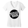 world's okayest dad Women's V-Neck T-Shirt