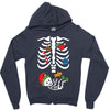 Christmas Skeleton mom and baby maternity Zipper Hoodie