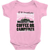 braakfast food coffee or campfires Baby Bodysuit
