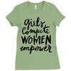 girls compete, women empower Ladies Fitted T-Shirt