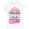 Celebrating With the 2nd Birthday Queen Ladies Fitted T-Shirt