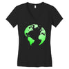 Earth Themed Funny Women's V-Neck T-Shirt