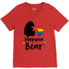 mama bear gay pride V-Neck Tee
