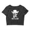 outlaw cow boy motor bike Crop Top