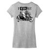 frideay white Women's V-Neck T-Shirt