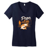 papa the fish whisperer Women's V-Neck T-Shirt