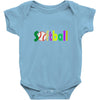 softball neon rhinestud Baby Onesie