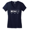 v1 eat sleep code Women's V-Neck T-Shirt