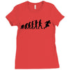 evolution of a rugby player t shirt top all black mens Ladies Fitted T-Shirt