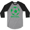 brasil sport soccer ball fun 3/4 Sleeve Shirt