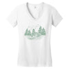 Camping Green Women's V-Neck T-Shirt