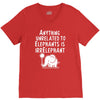anything unrelated to elephants is irrelephant V-Neck Tee