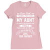 Dear Aunt, Thanks For Being My Aunt, Love, Your Favorite Ladies Fitted T-Shirt