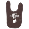 get nogged up funny Baby Bibs