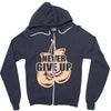 Never Give Up Uterine Cancer Awareness Zipper Hoodie