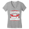 Legends Are Born In December Women's V-Neck T-Shirt