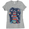 reading rocket ship Ladies Fitted T-Shirt