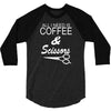all i need is coffee sciossors 3/4 Sleeve Shirt