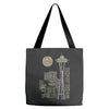 seattle skyline Tote Bags