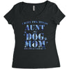 i have two tıtles aunt and dogmom an i rock them both flowers Women's Triblend Scoop T-shirt