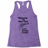 welcome to new york duck mother fucker black t shirt Racerback Tank