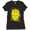 mud smiley face Ladies Fitted T-Shirt