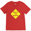 belly on board beer V-Neck Tee
