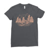 Camping Red Ladies Fitted T-Shirt