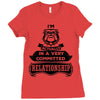 I Am Bulldog Actually In A Very Commited Relationship Ladies Fitted T-Shirt