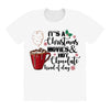 it's a christmas movies and hot chocolate kind of day All Over Women's T-shirt