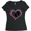 Baby Girl with Heart Any Name Customized Women's Triblend Scoop T-shirt