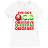 ocd obsessive christmas disorder Ladies Fitted T-Shirt