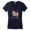 hard corg Women's V-Neck T-Shirt
